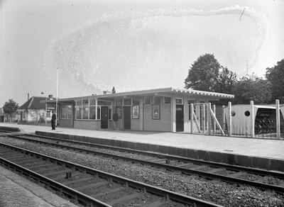 834647 Gezicht op de perronzijde van het N.S.-station Vierlingsbeek te Vierlingsbeek.